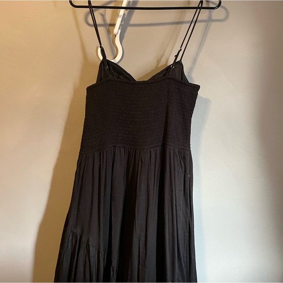 NWT Free People Sundrenched Solid Maxi Dress in Black size large originally $148 - Picture 4 of 6